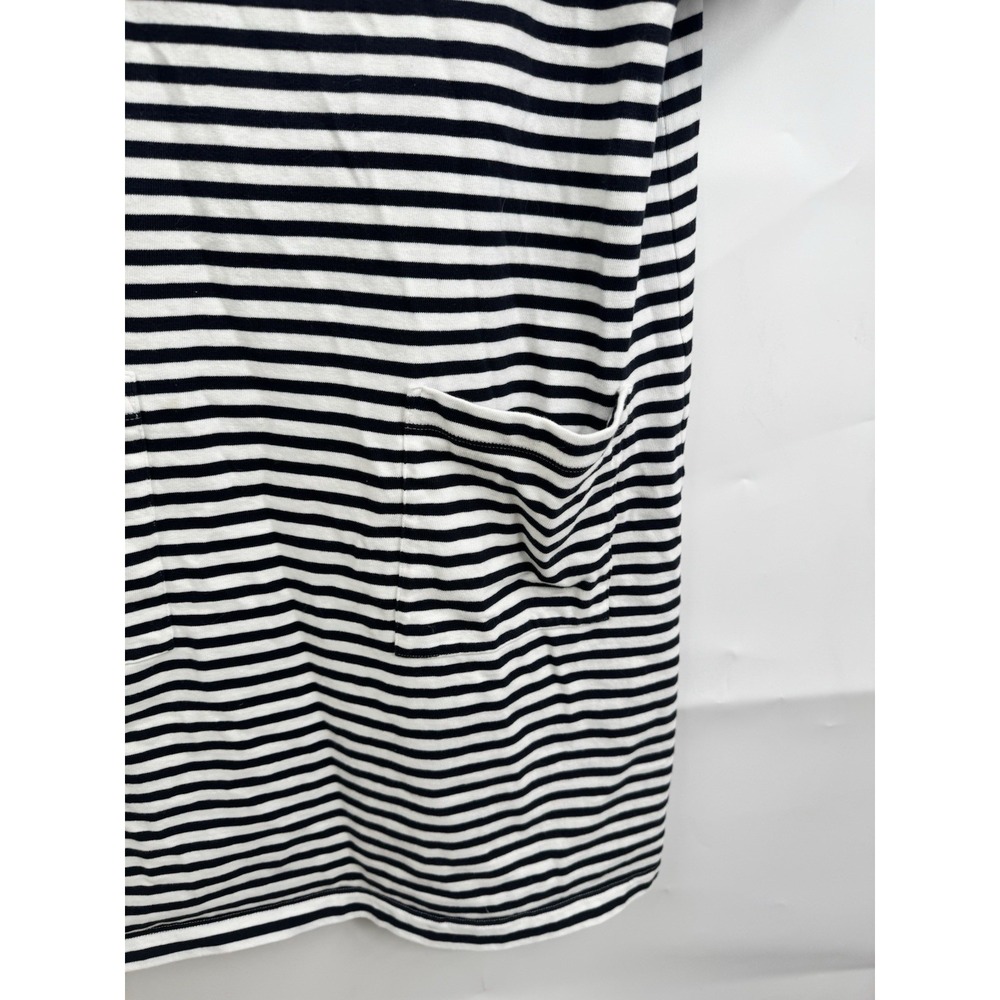 J. Jill White & Navy Striped Mini Shift Dress Women Petite Medium Coastal Beach - Picture 8 of 8